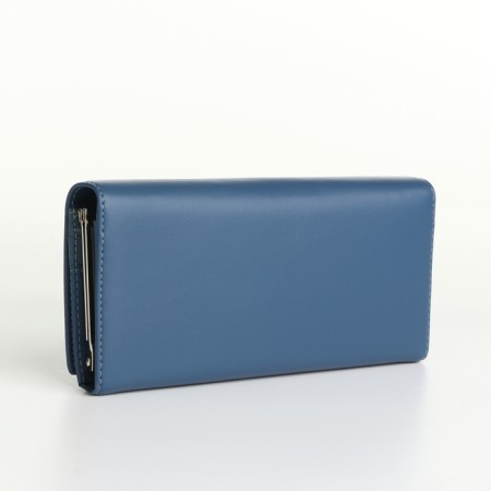Women's wallet on magnets, blue color-1