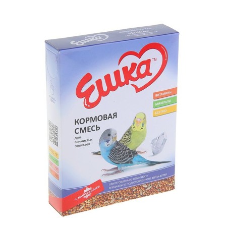 Feed "Eshka" for wavy parrots, with minerals, 500 g