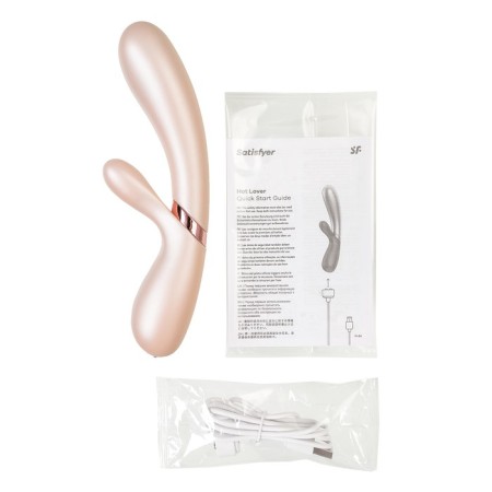 Satiffyer Hot Lover vibrator with clitoral stimulant, silver color-9