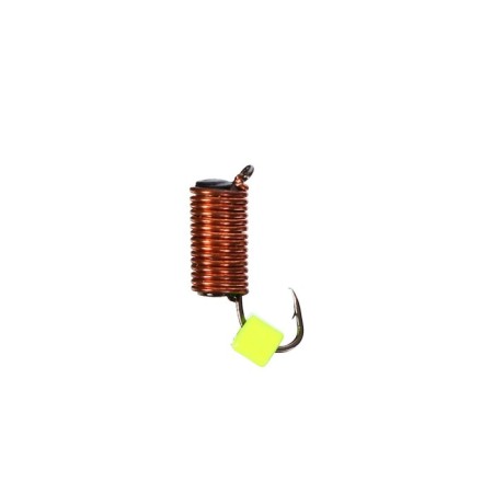 Mormyshka Wolfram Marlin’s Book, 3 mm, 1.5 g, copper + cube lemon UV, 15 pcs.