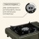 Maclay gas stove for camping, with an adapter
