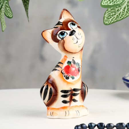 Souvenir "Cat with a cat", 2 pcs, gzhel color-1
