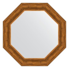 Mirror in the baguette frame, trained bronze 99 mm, 79.2x79.2 cm