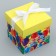 Gift folding box, packaging, "Happy Birthday", 10 x 10 x 10 cm