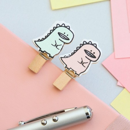 Decorative clothespins with a rope for the suspension "Dracosi" set 10 pcs., 1.5 × 12 × 14 cm-2