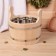 A gang made of linden is round, 5l, stainless insert, "Dobroparov"