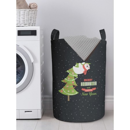 Bear basket "Bear on a Christmas tree", size 40x60 cm