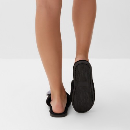 Women's slippers with an open nose size 40-41, the color is gray-16