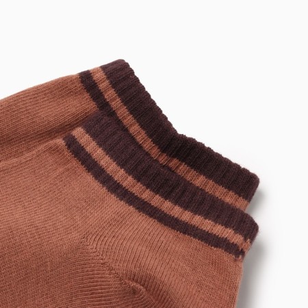 Male socks shortened, coffee color, rr 27-1