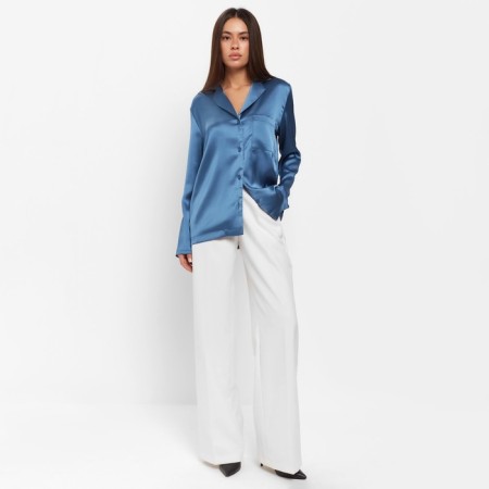 Blouse Women's Silk Mist: Classic Collection p. 50, blue color-3