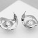 Earrings with pearls "exclus" velvet mini, color silver