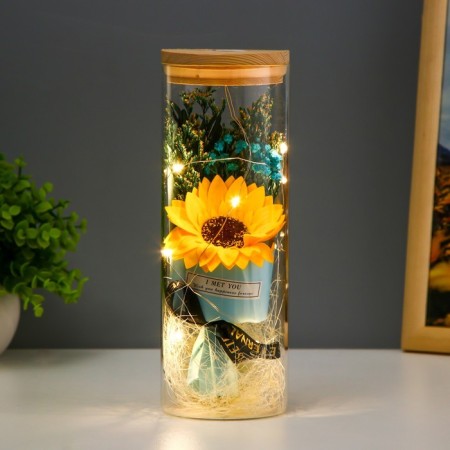 Nightnik Sobe "Bouquet with Yellow Flower" LED from batteries LR1130 8x8x23 cm Risalux
