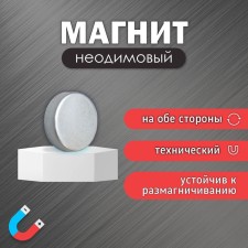 Magnet Technical Silver Round 6x6x2 mm