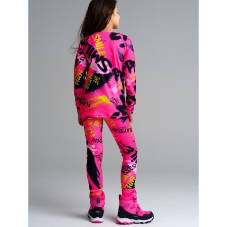 Thermal complex for girls: trousers, sweatshirt, height 140 cm-3