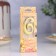 Candle in the cake number "6", 5.3 cm, gold