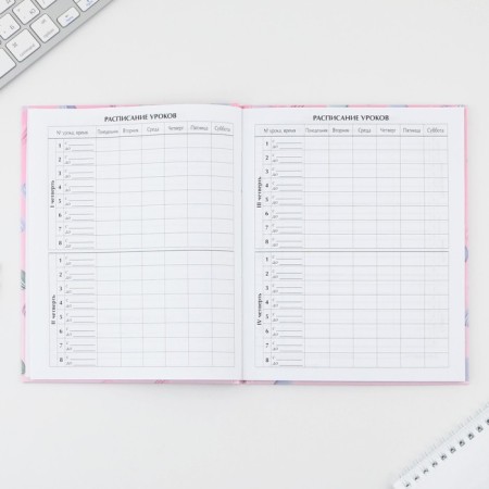 School Diary 5-11 Grade 1 September 1: Macaroon, solid cover 7BC, glossy lamination, 48 sheets-4
