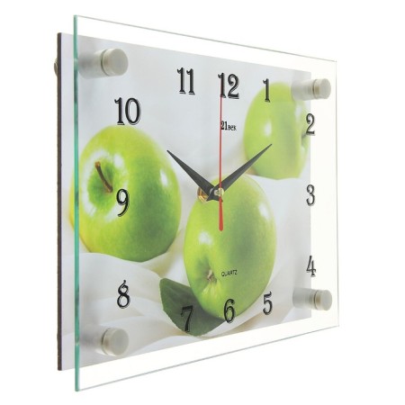 Wall watches: kitchen, "apples", silent, 20 x 26 cm-2