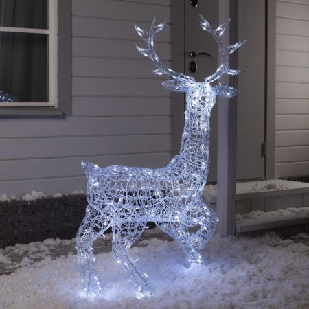 LED figure "Deer" 100 × 140 × 50 cm, metal, 31 V, glow of white-3
