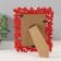 Photo frame plastic 10x15 cm "Butterflies" raspberry 20.5x15.5 cm