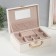 Casket to the leatherette for jewelry "Case. Chess" White 17.5x24x9 cm
