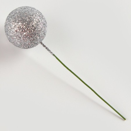 Figure for crafts and decor on the “ball” wire, set of 20 pcs., Size 1 pc. - 2 × 7.5 cm, silver color-1