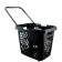 Plastic-plastic basket 80 liters, with 1 plastic handle, black color