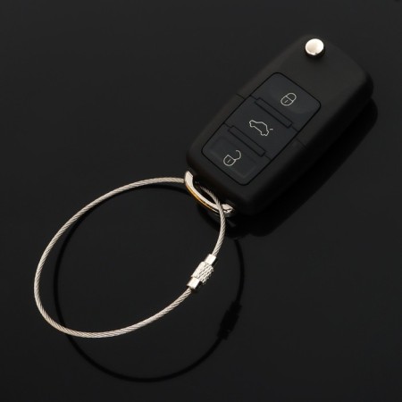 TORSO keychain, steel cable, 20 cm, chrome