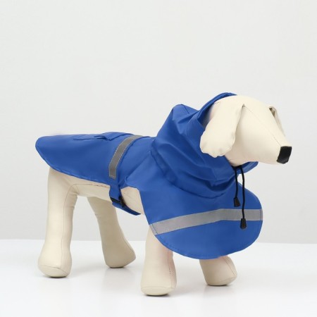 Dog raincoat, size L (DS 30-35, OG 38-43, Osh 26-31 cm), blue