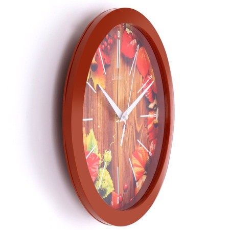 Wall watches, D-28 cm, interior, "autumn herbarium", silent-1