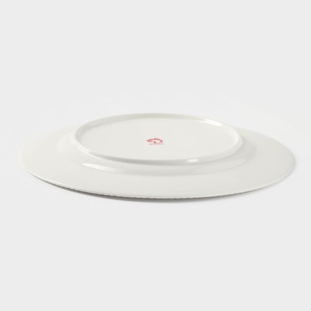 Board ceramic dining shares "Lambruo", d = 25 cm, white color-2
