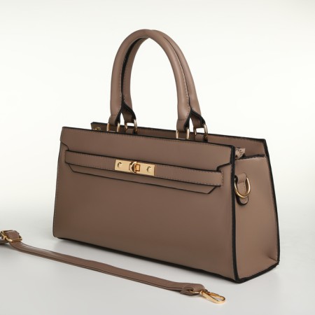 Women's bag with lightning, Textura, average size, brown color-6