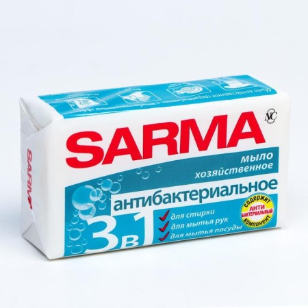 Commerce soap SARMA 3 in 1 "Antibacterial", 140 g-1
