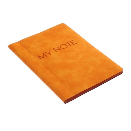 Notepad A5 "Orange", 60 sheets, without Linovka, artificial leather, thermoting, tinted OFSET BLOCK 70g/m2-1