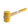 Kiyanka scrap, wooden handle, yellow rubber, 45 mm, 200 g