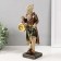 Polystone souvenir with a clock "White Tiger in a camisole with an umbrella" 9.5x9.5x30.5 cm