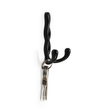 Furniture hook Cappio pigtail, two -rod, black color-1