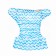 Reusable diaper, "zigzag", the color of the blue