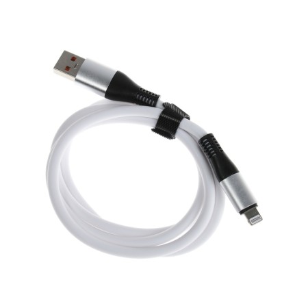 Lightning cable - USB, 5 A, TPE braid, thickened, 1 meter, white-2
