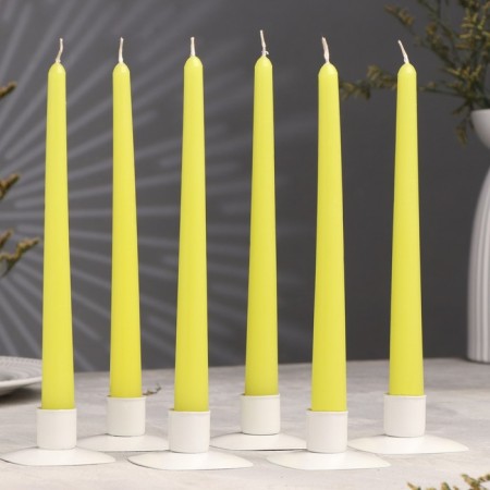 Candle Antique aromatic "peach", 2.3x 24.5 cm, 5 hours, 55 g, yellow-1