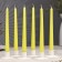 Candle Antique aromatic "peach", 2.3x 24.5 cm, 5 hours, 55 g, yellow