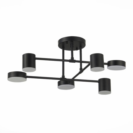 Ceiling EVOLUCE lamp. Sle201042-06. Nobel. 6x7 W, LED, 4000K, 3024 LM, 57x57x25 cm, black color-19