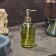 Liquid soap dispenser, 7.5x7.5x19.5 cm, green color
