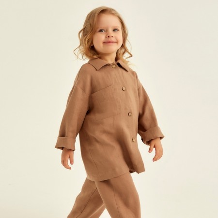 DECHIPARY HOME (shirt and trousers) SL Home P 36 (134-140), coffee-1