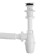 Siphon for the ORIO AR-3203 sink, 1 1/4 x 40 mm, plastic click-clock, with corrugated 40x40/50 mm