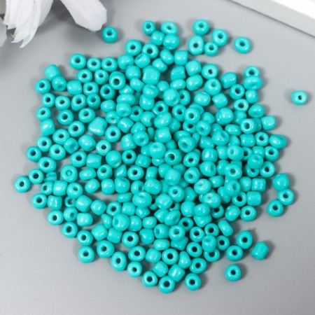 Round beads 6/0 "Dark green neon" 20 g