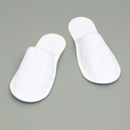 Disposable slippers, 42 size, terry, economy, white, closed cape