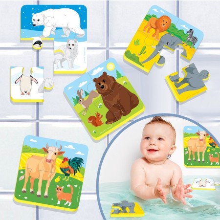 Soft puzzle for kids "Animals of the World", 16 details, crumb I-1