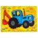 Formation mosaic sticker "by fields", blue tractor