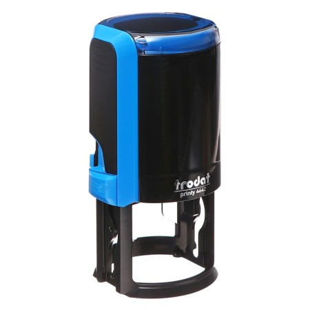 Automatic equipment for round printing Trodat Printy 4642, diameter 42 mm, with a lid, blue body-6