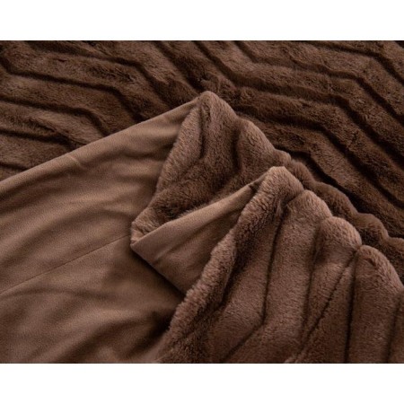 Climeninine bedspread, size 160x220 cm, chocolate color-3